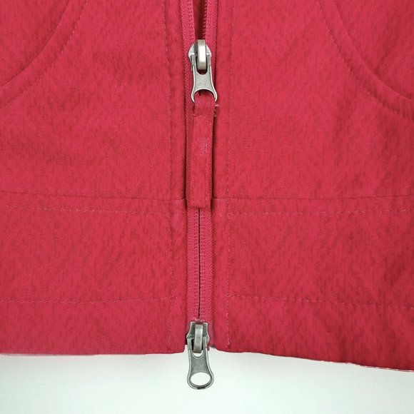 Faux Fur Lined Light Jacket, Size Small. Pink Red cozy plush outdoor - Picture 8 of 15